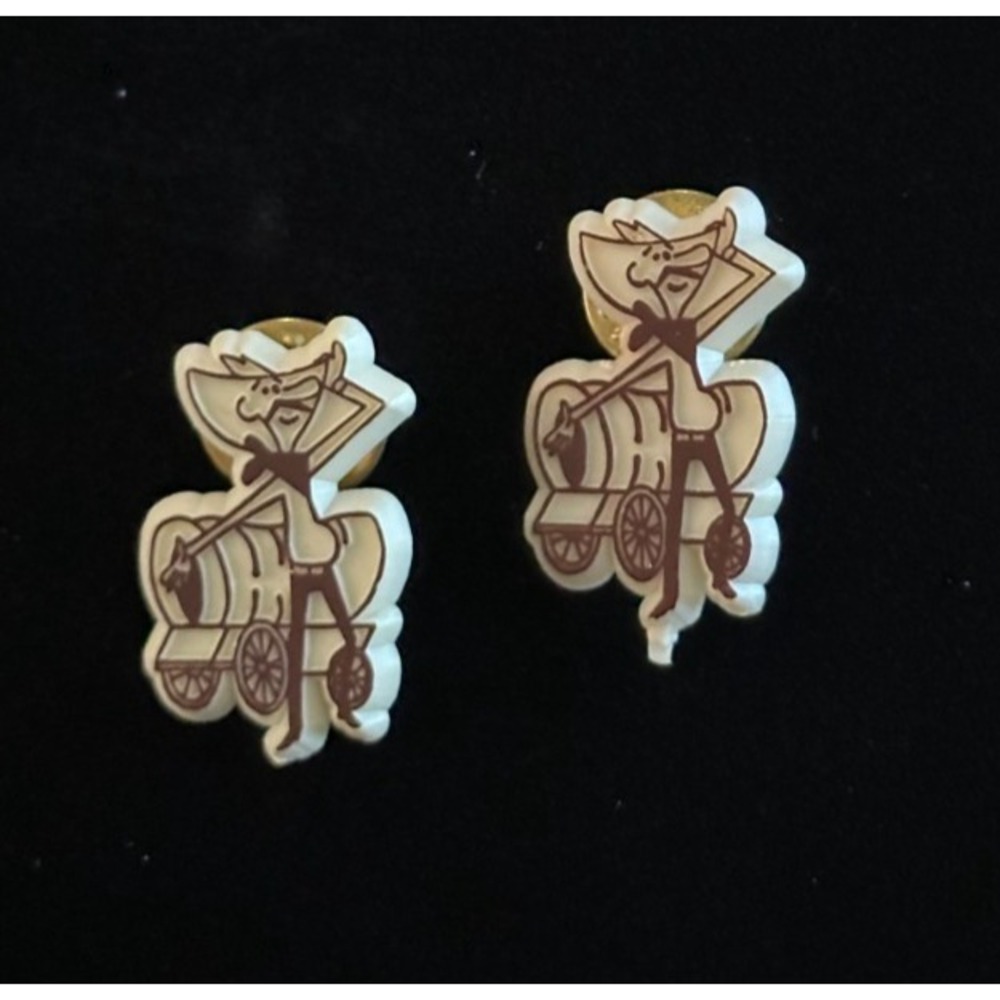 2 Vintage Slow Poke Rodriguez Plastic Hat Pin
